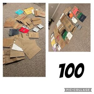 100 paper bag bundle